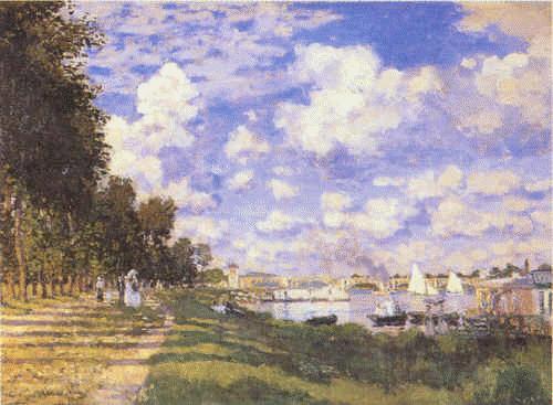 Claude Monet Port in Argenteuil Norge oil painting art